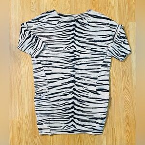 Sz XS/M Wi & Co Zebra Print Cotton Tunic / Dress Made in Italy